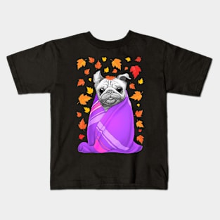 Autumn pug Kids T-Shirt